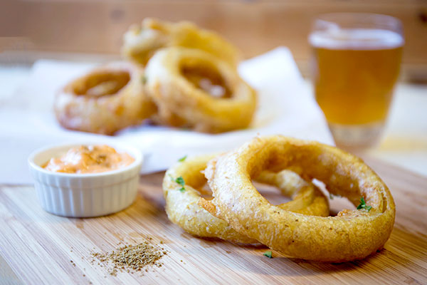 battered onion rings